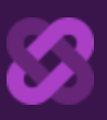 two interlinked purple links